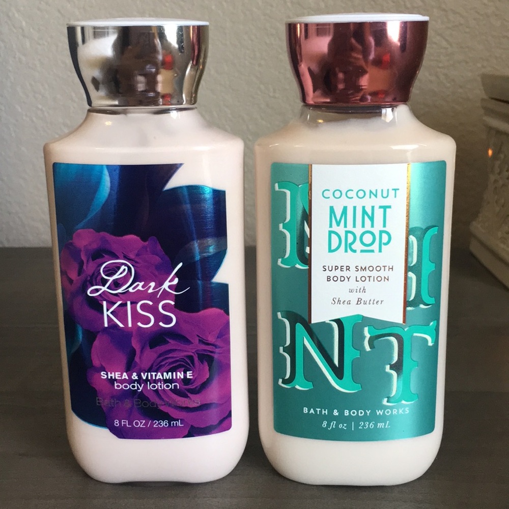 Dark Kiss & Coconut Mint Drop BBW Body Lotion